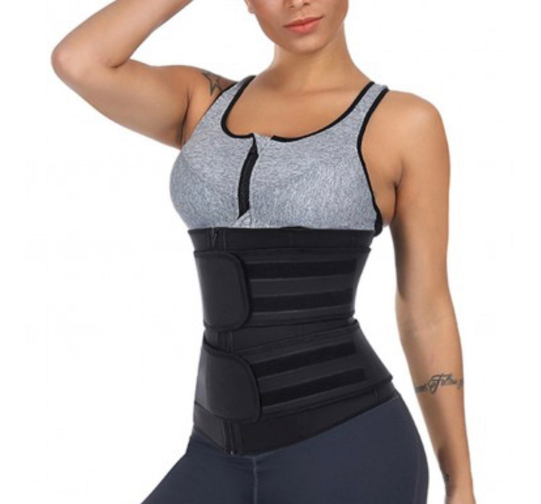 Double strap waist shaper