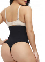 Load image into Gallery viewer, Black Seamless Body Shaper Thong 4 Steel Bone Natural Shaper
