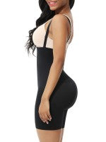 Load image into Gallery viewer, Black Seamless Shapewear Shorts Adjustable Straps Ultra Light
