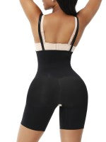 Load image into Gallery viewer, Black Seamless Shapewear Shorts Adjustable Straps Ultra Light
